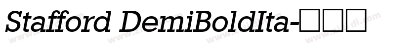 Stafford DemiBoldIta字体转换